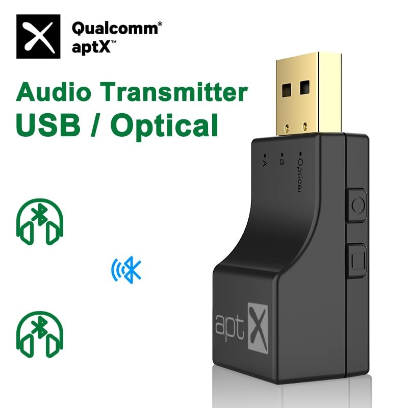 USB Optical Wireless Bluetooth Transmitter 2 in 1 Audio Transmitter Adapter L...