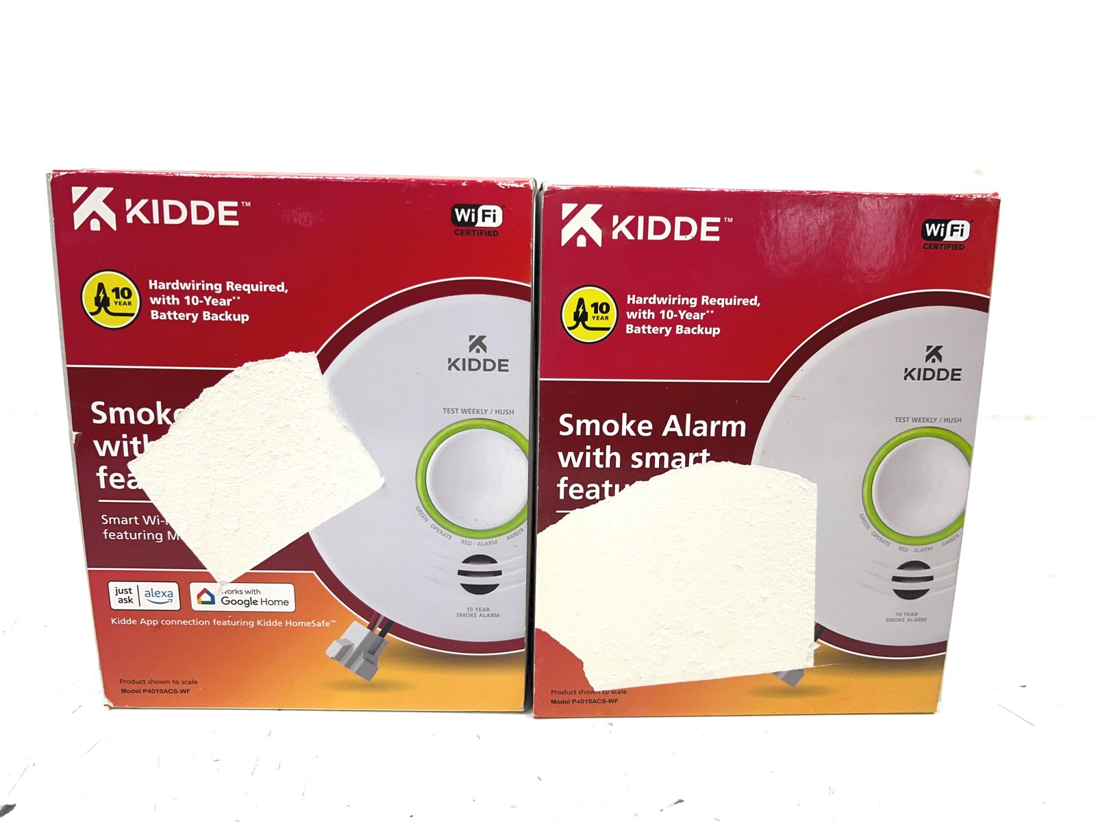 2PK Kidde Smart Hardwired Wi-Fi Smoke Detector Photoelectric Sensor Voice Alerts