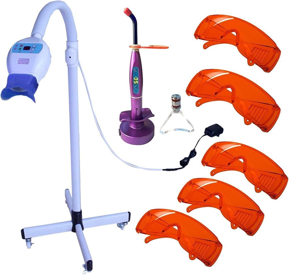 Dental LED Whitening Light Accelerator Bleaching Lamp+Curing Lights+5 Goggles CE