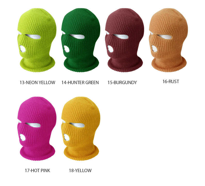 3 Hole Full Face Mask Ski Mask Winter Cap Balaclava Outdoor Beanie Tactical Hat