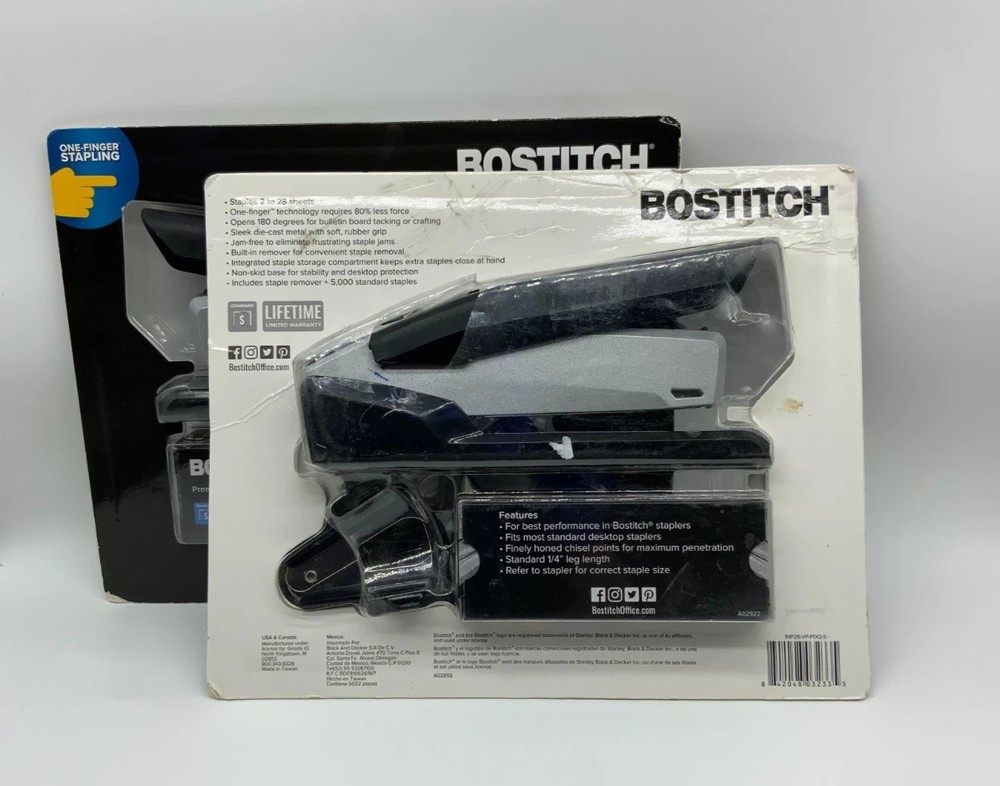 Bostitch Office Stapler Set – 2 Pack 28 Sheet Capacity | Black Gray
