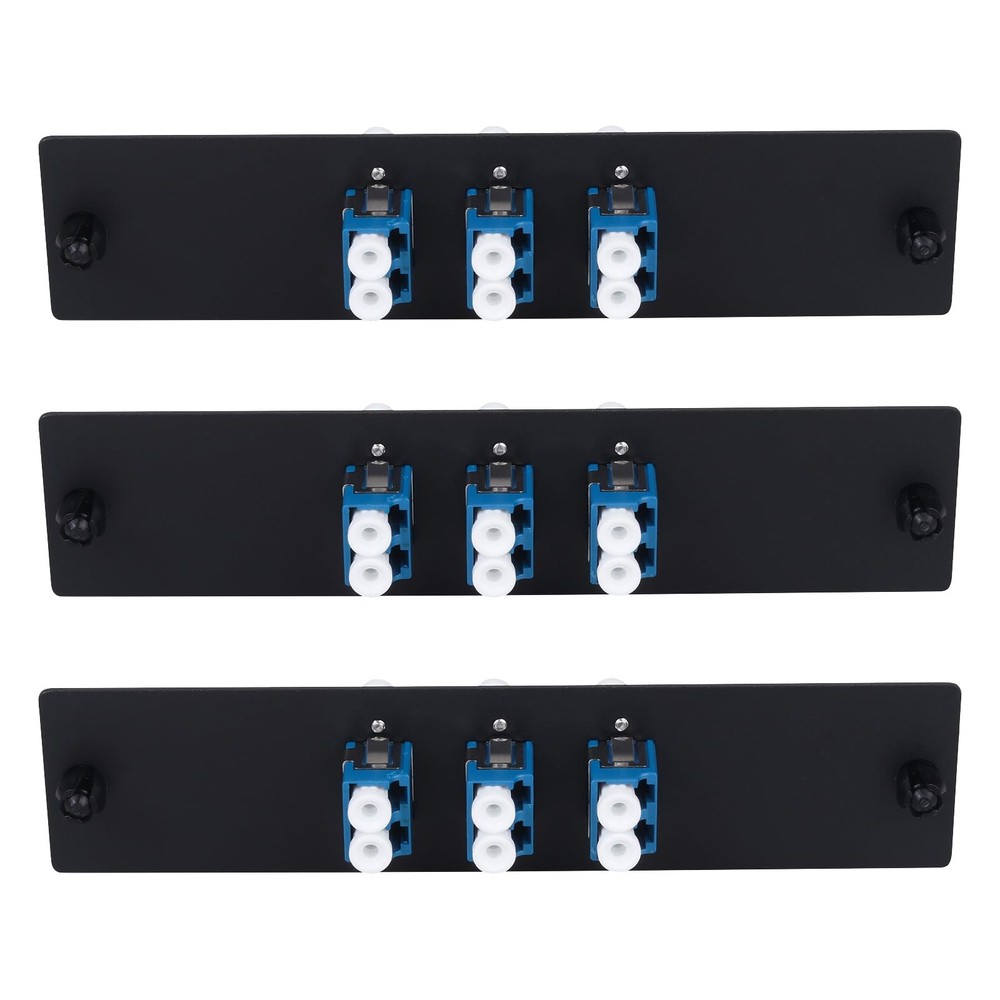 3 PCS 6 Fibers LC to LC Duplex Single Mode Patch Panel Singlemode Adapters