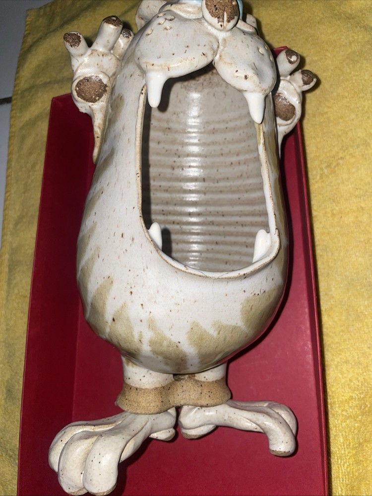 Freeman Loughridge Upside Down Cat Bird House Pottery
