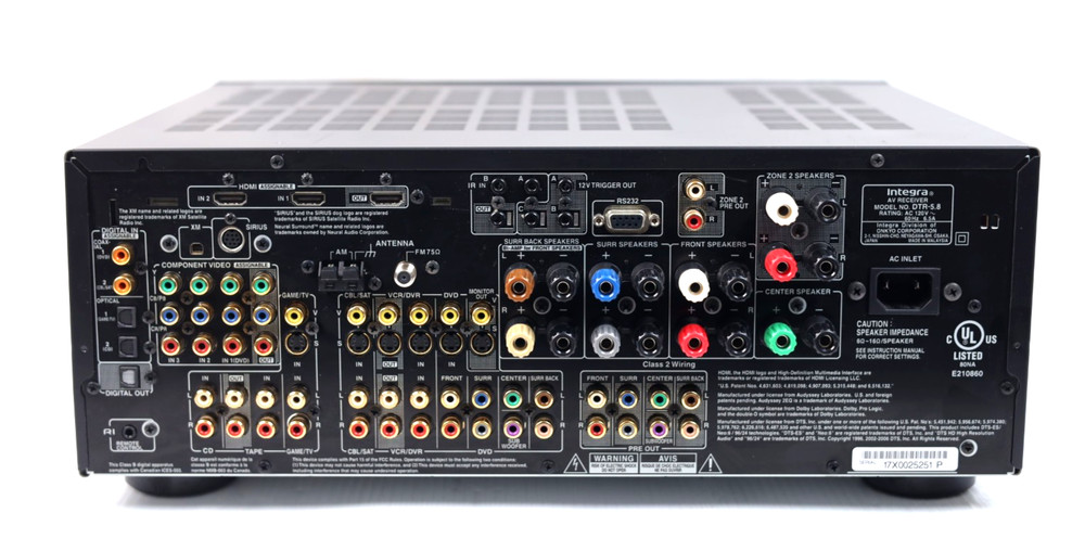Integra DTR-5.8 AV Receiver Tested/ Working u160