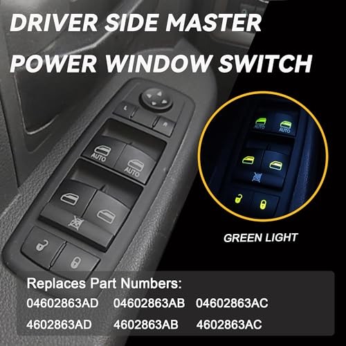 Driver Side Master Power Window Switch 9 Pins + 3Pins Compatible with 2009
