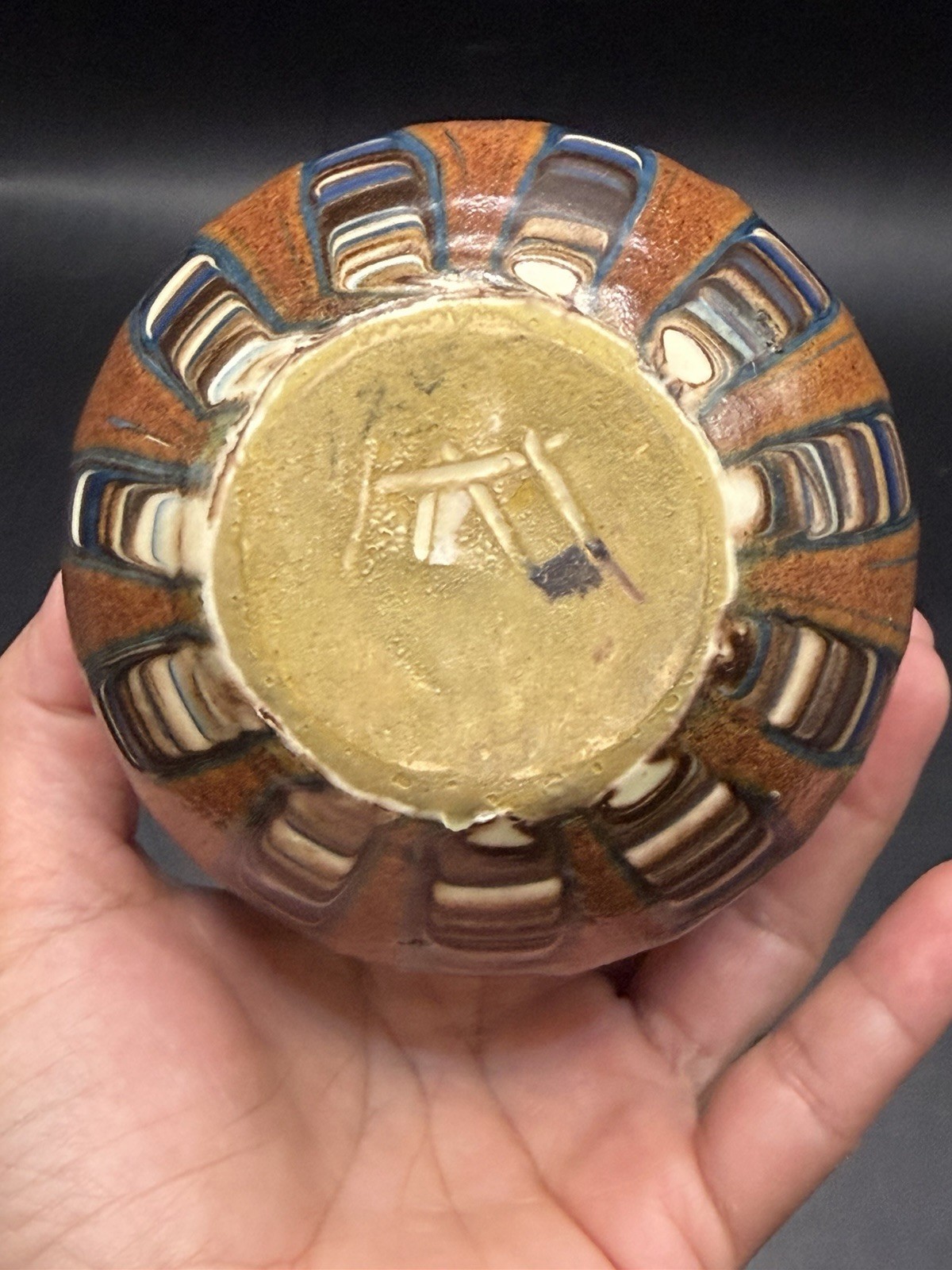 Antique VTG RARE Herman August Kähler Signed Pottery Denmark Art Nouveau Vase