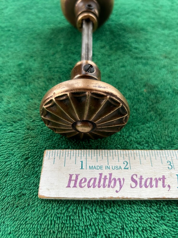 1900's Penn Cast Brass / Bronze Door Knobs & Escutcheons, Corbin Lock, Free S/H