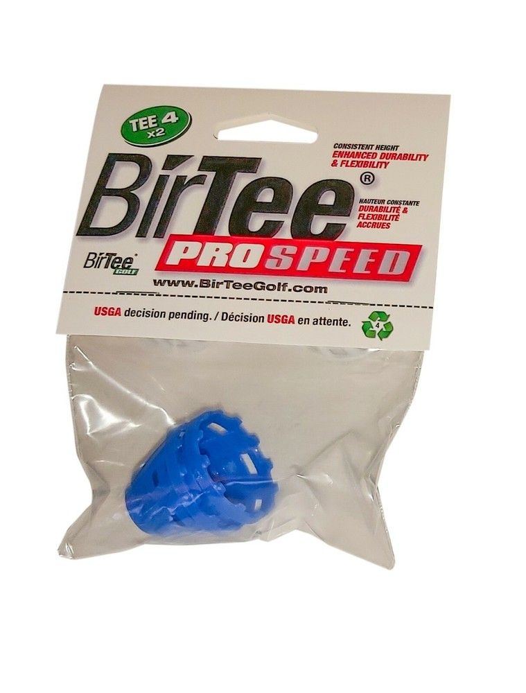 BirTee Pro Golf Tees - Size #4 (1") - 2 Tees Per Pack - For Winter/Simulators