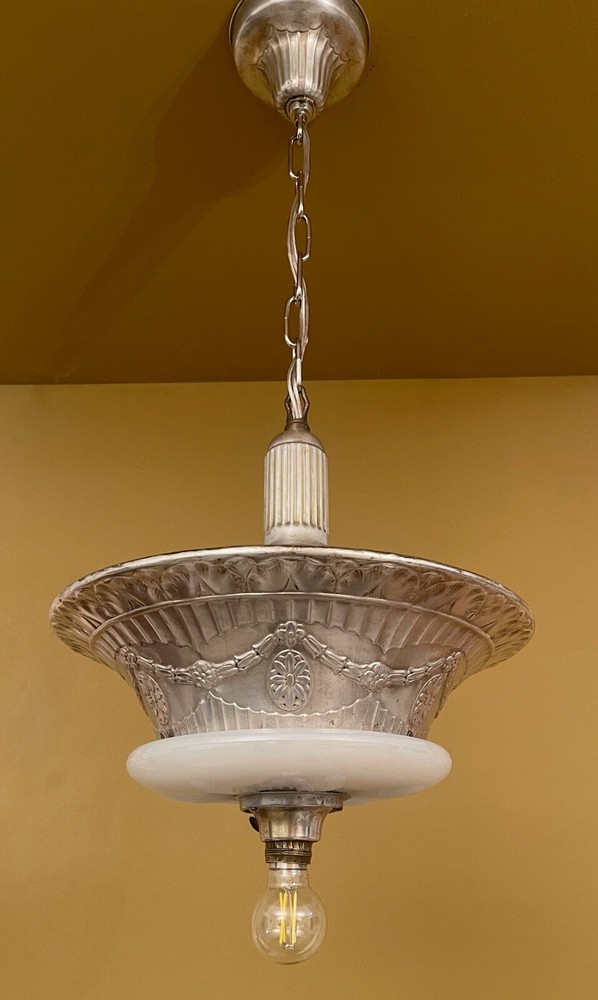 Vintage Lighting 1920s silver Duplexalite with rare feature
