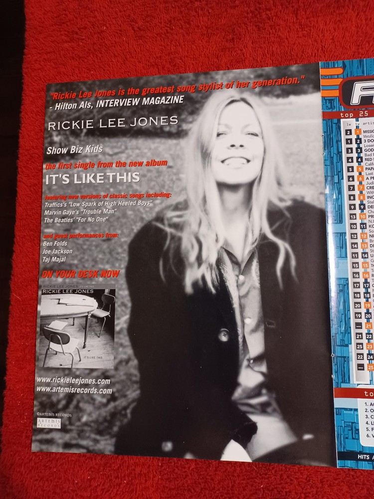 DYNAMITE HACK - 2000 US Full-Page Color Ad 'Anyway' Single Release (HITS Mag.)