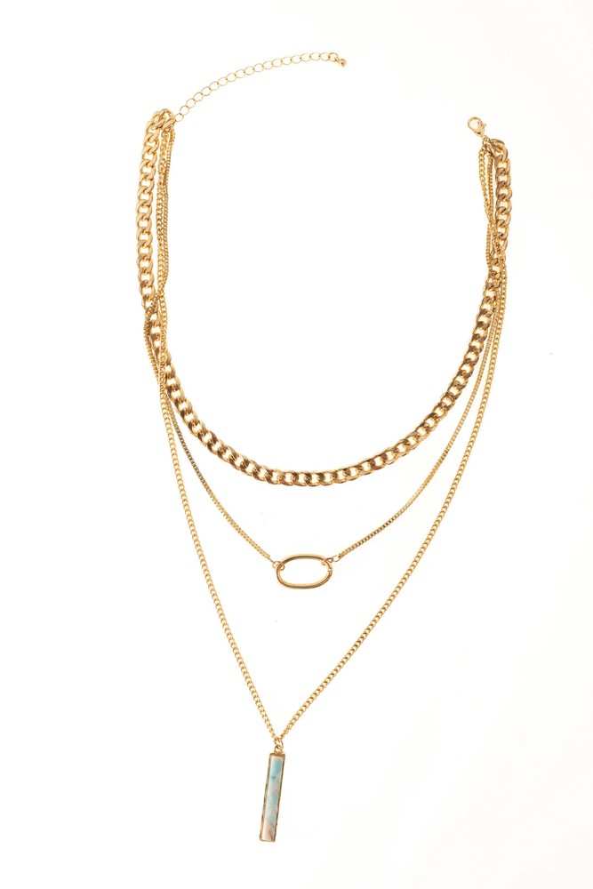 Three Row Layered Necklace