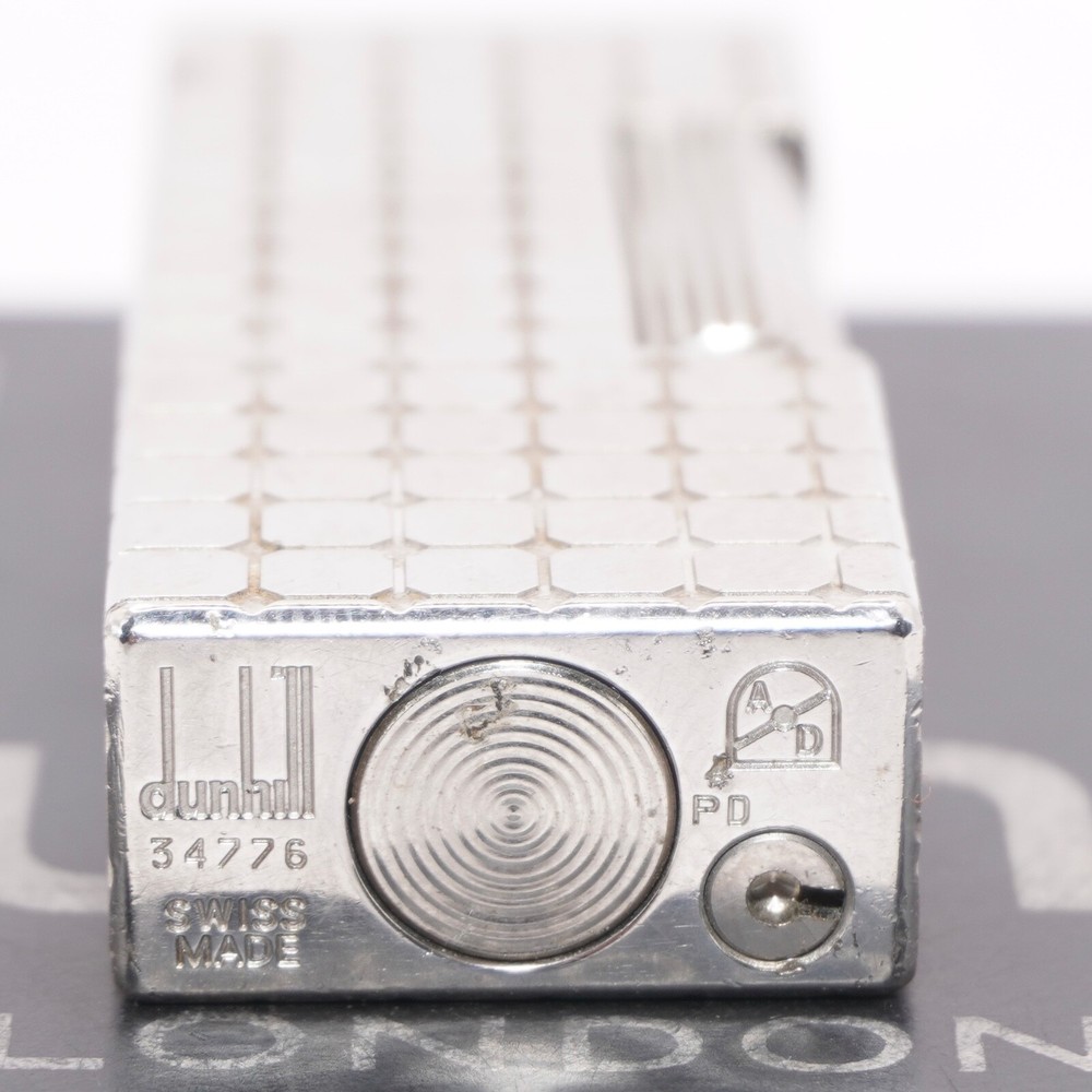 Dunhill Lighter Silver Pave Pattern with Accessories - Ultrasonically Cleaned