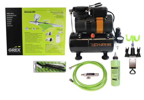 Grex Side Feed Genesis Airbrush + Tooty Compressor Combo