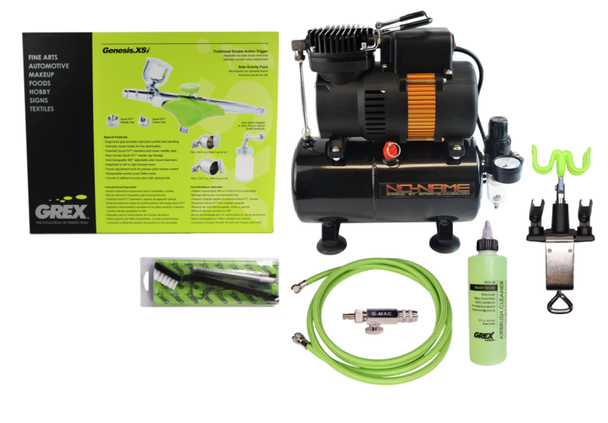 Grex Side Feed Genesis Airbrush + Tooty Compressor Combo