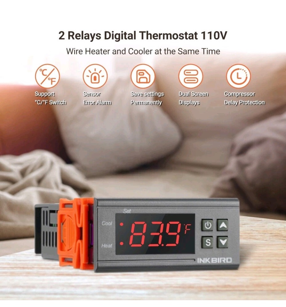 ITC-1000F 110V Digital Temperature Temp Controller Thermostat + NTC Sensor Probe