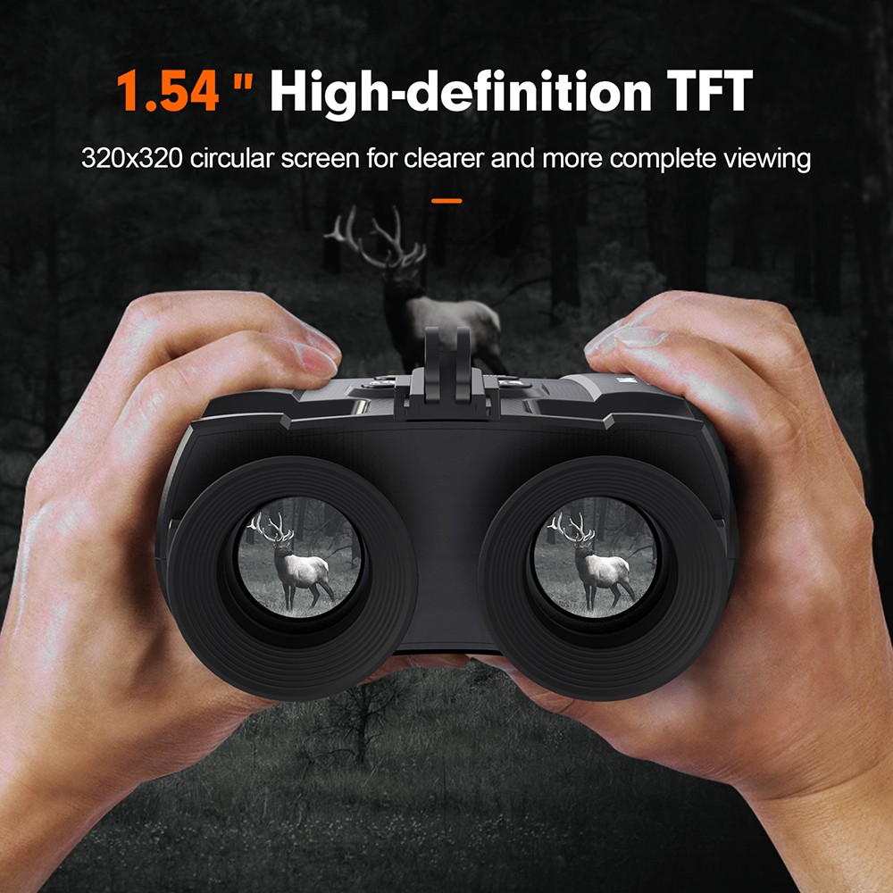 Head-Mounted 1080p Night Vision Goggles Rechargeable Hands 5X Digital Zoom