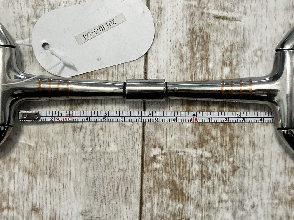 Jack’s Stainless Steel Copper Inlay Eggbutt Snaffle Bit 5.25”