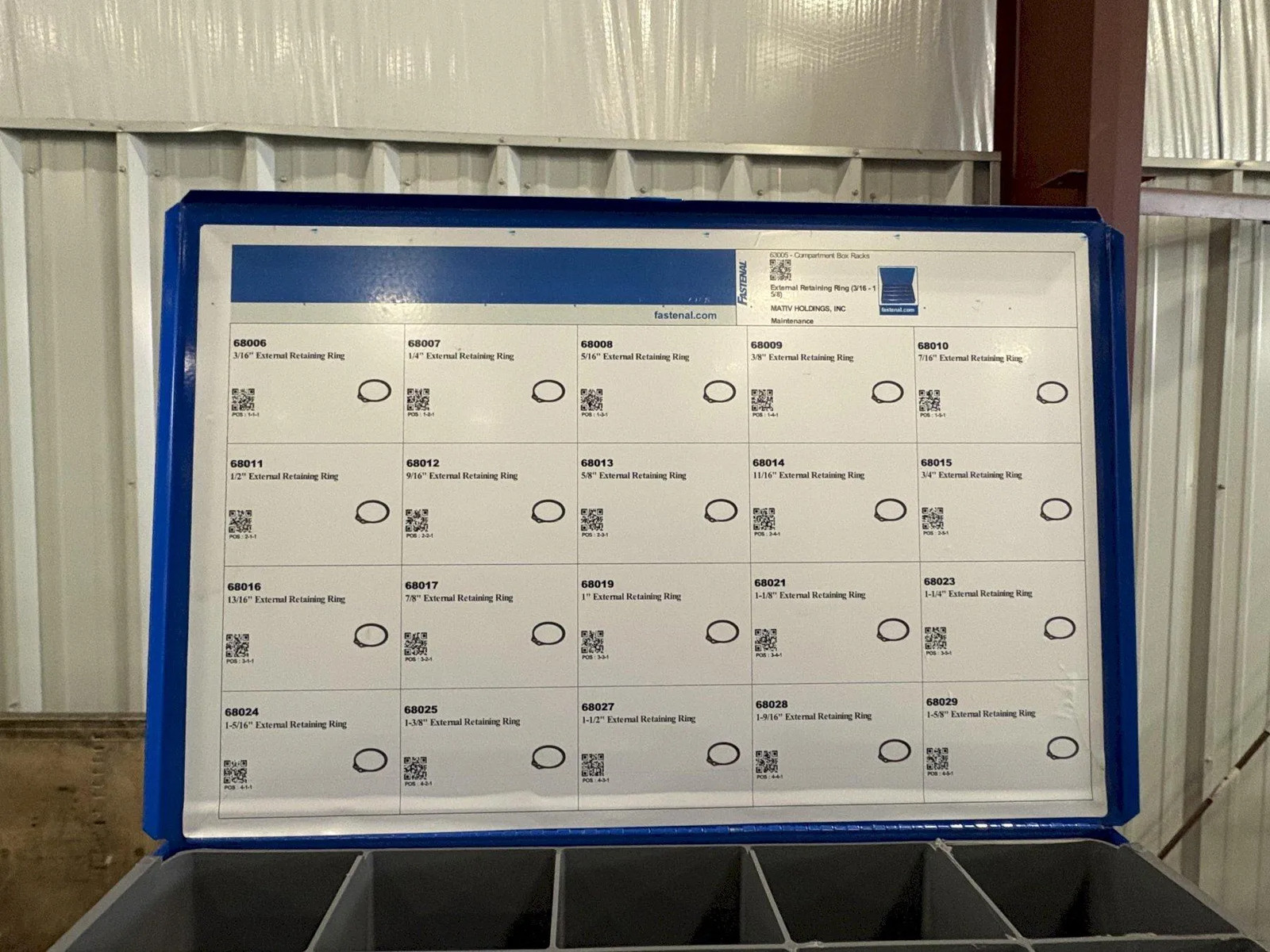 Fastenal 12 Drawer Parts Cabinet w/ Removable Drawers and Content
