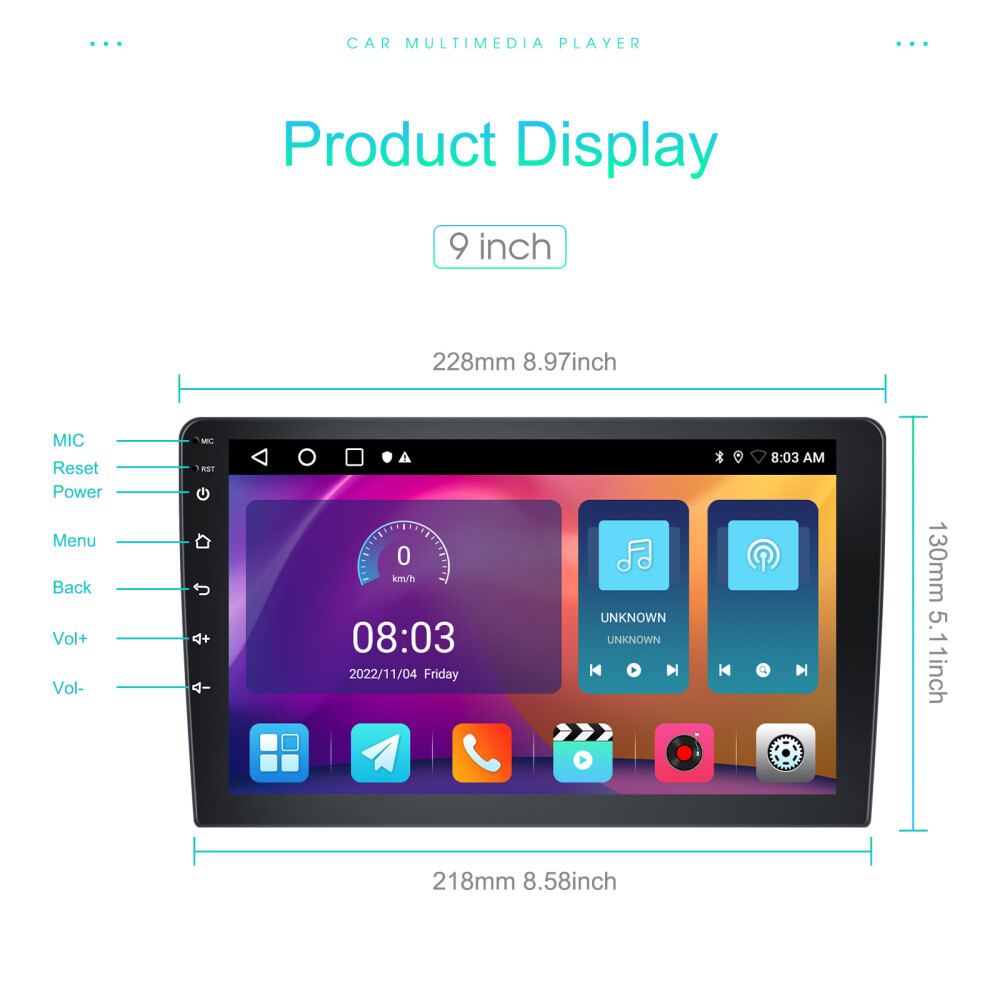 9" For 2012-2020 Dodge Journey Carplay Android 13 Car Stereo Radio Player GPS BT