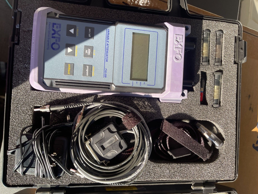EXFO FVA-60B Optical Variable Attenuator with protective holder / stand
