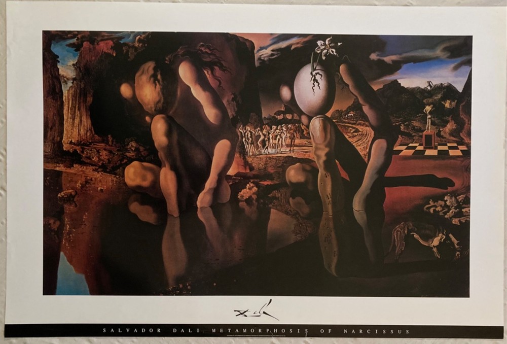 Salvador Dali Painting Poster Metamorphosis Of Narcissus Huntington Graphics W
