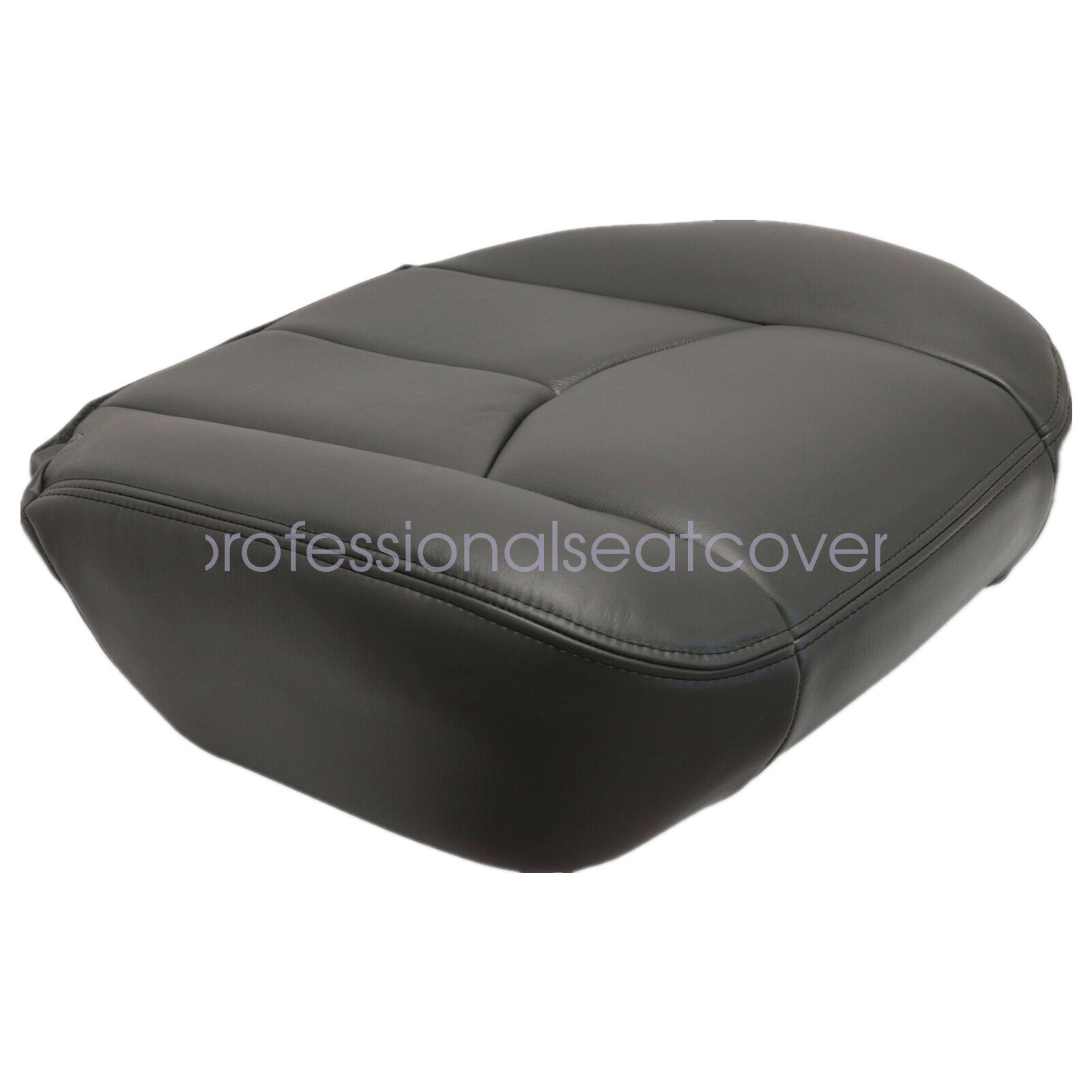 Front Leather Seat Cover & Foam Cushion For 2003-2006 Chevy Silverado Dark Gray