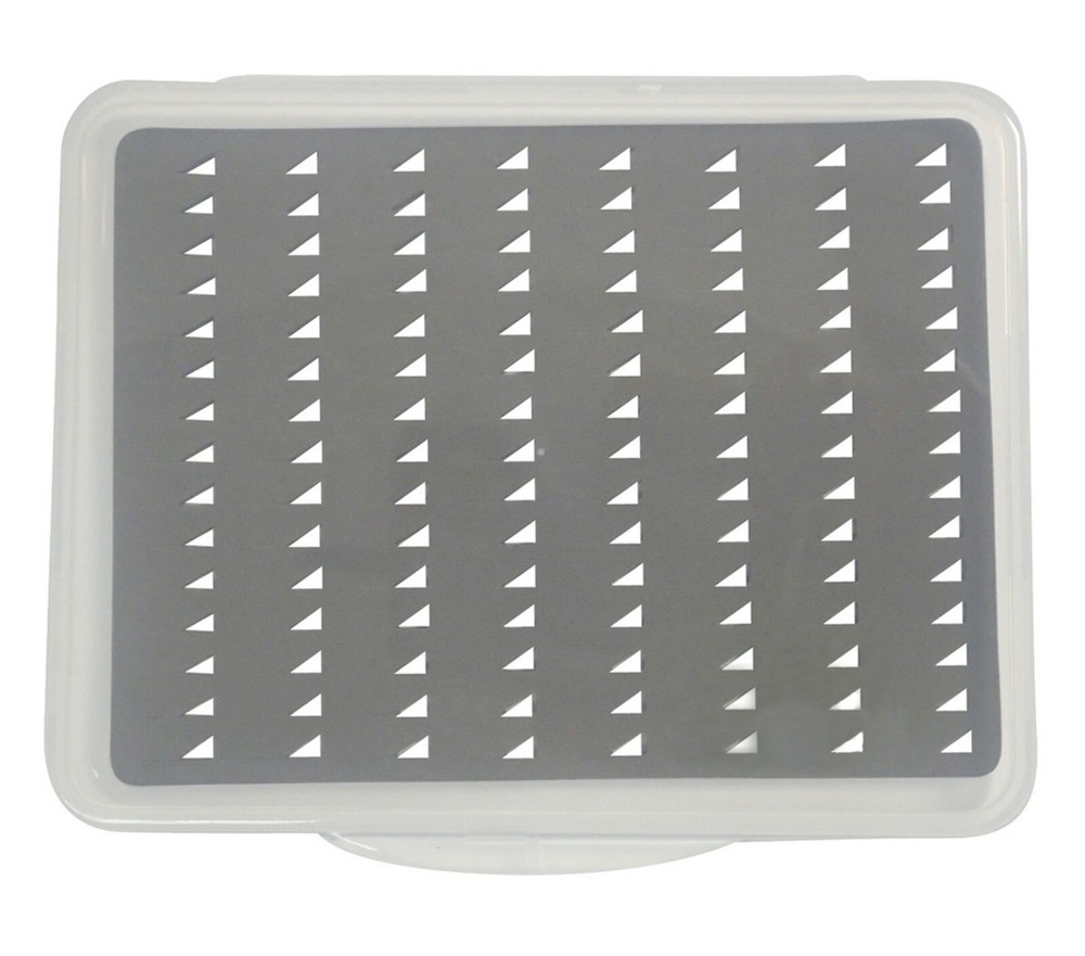 CLEAR ULTRA SLIM FLY BOX. 8 Rows, Holds 120 Flies ( Medium )