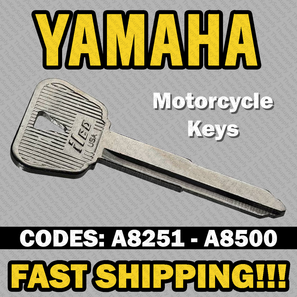 Yamaha Motorcycle Key Cut to Your Code A8251 - A8500