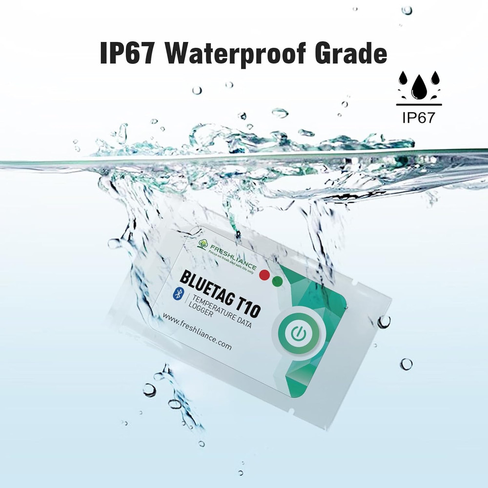 10-Pack Bluetooth Temperature Data Loggers for Refrigerators & Freezers