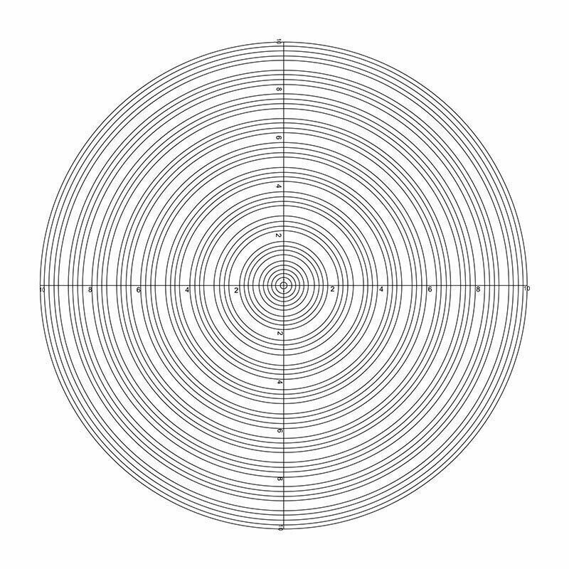 Concentric Circle Micrometer Optical Lab Slides Calibration Reticle