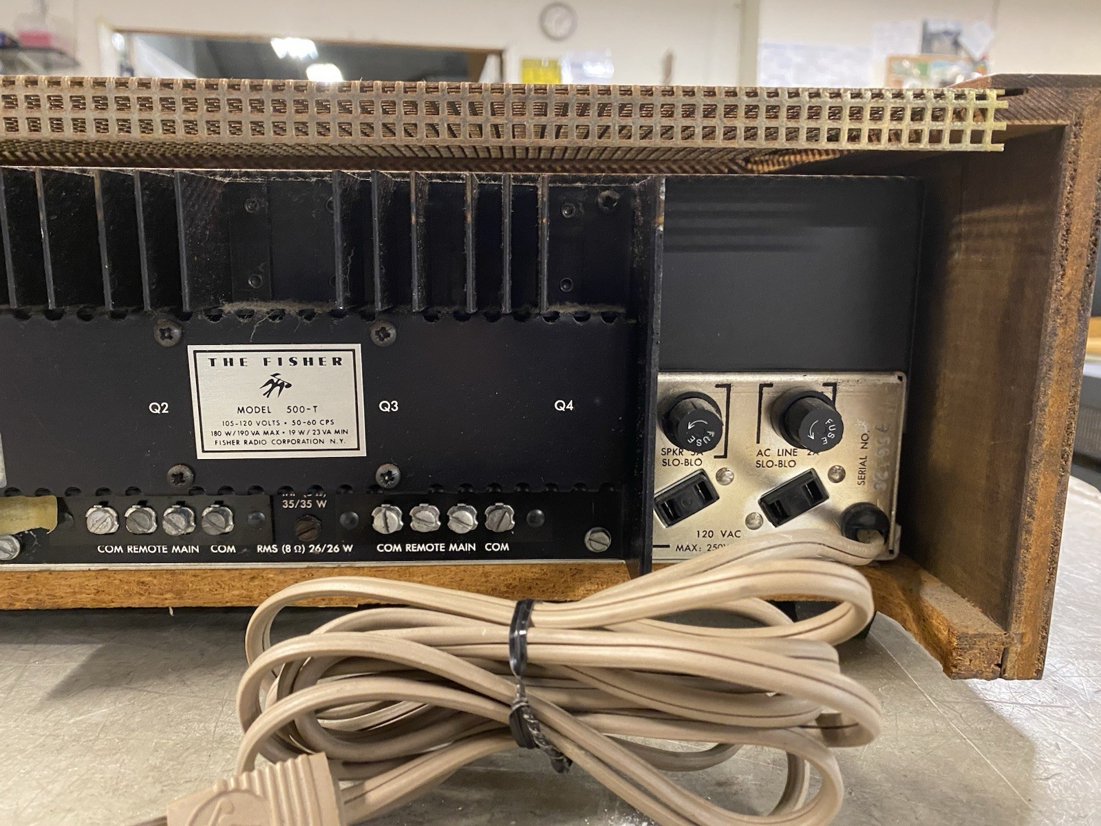 Fisher 500-T Vintage Stereo Receiver Amplifier - FOR PARTS OR REPAIR