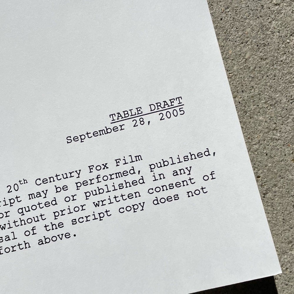 American Dad Original 2005 Dungeons & Wagons Production Used Table Draft Script