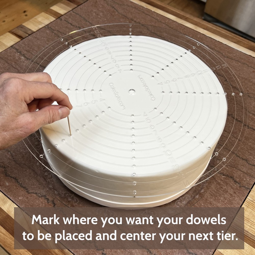 CakeSafe: Precise Cake Decorating - Dowel Placement & Centering Tool