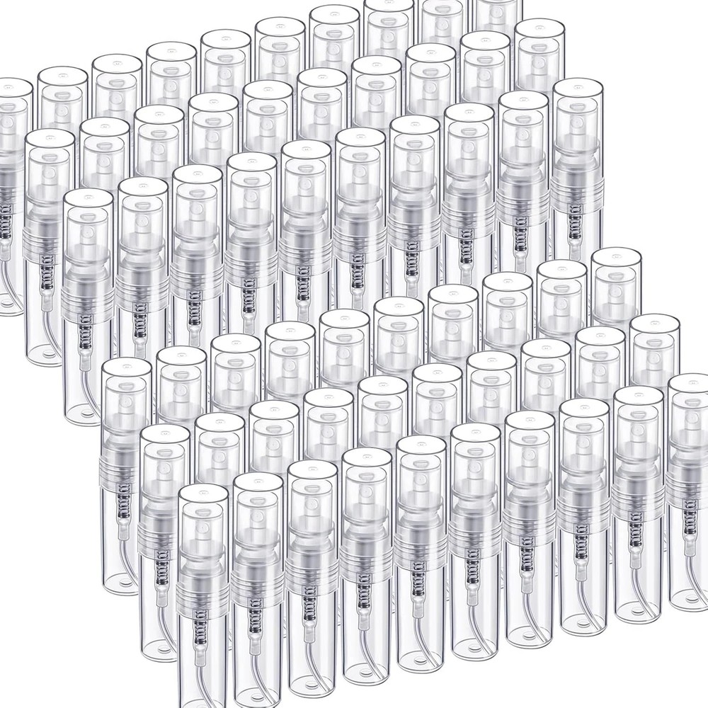 Mini Spray Bottle, 60PCS 2Ml Mini Clear Plastic Spray Bottle Empty, Fine Mist Re