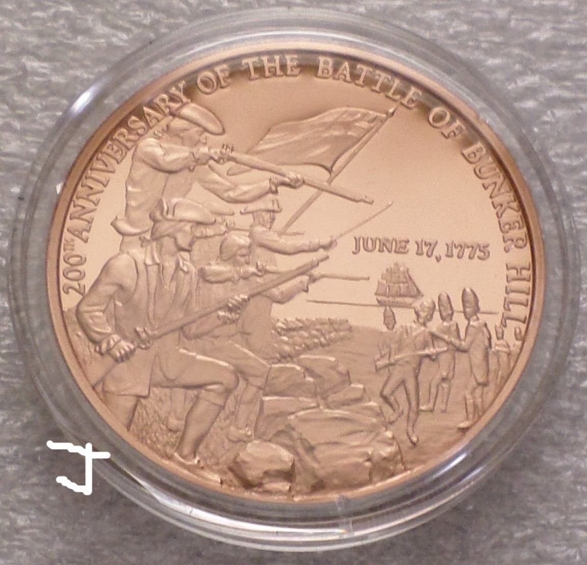 American Revolution Battle of Bunker Hill in Charlestown MA Vintage Bronze Medal