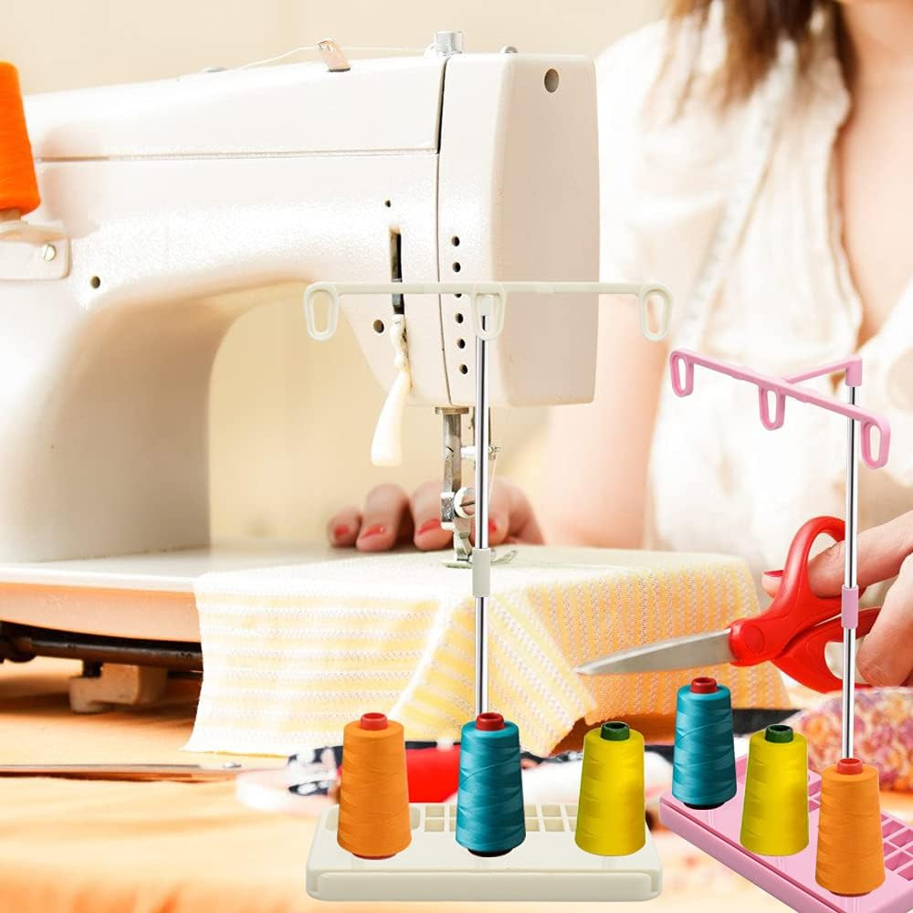 2 Pack Thread Holders, Embroidery & Sewing Machine Organizer, 3-Spool Thread Rac