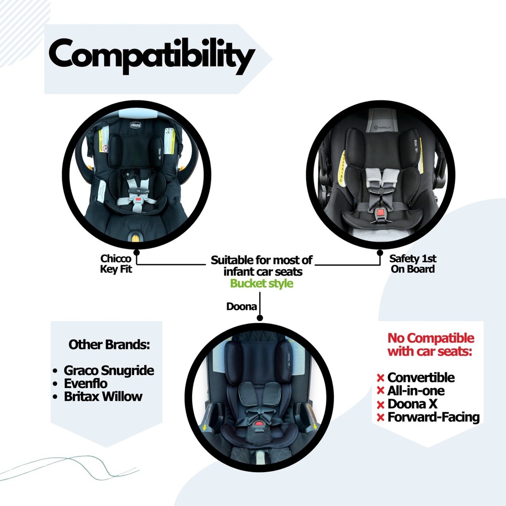Infant insert And Head Support for Doona stroller USED