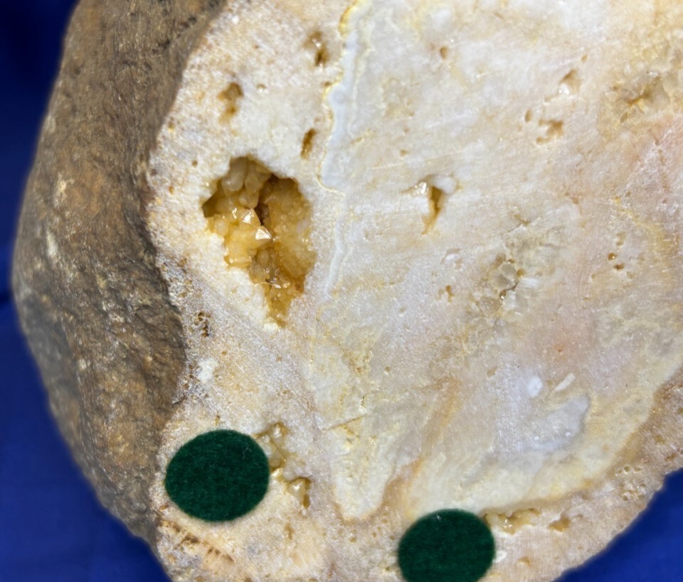Large Kentucky Geode Half Split Cut to Stand & Display Quartz Geode 6+ Pounds