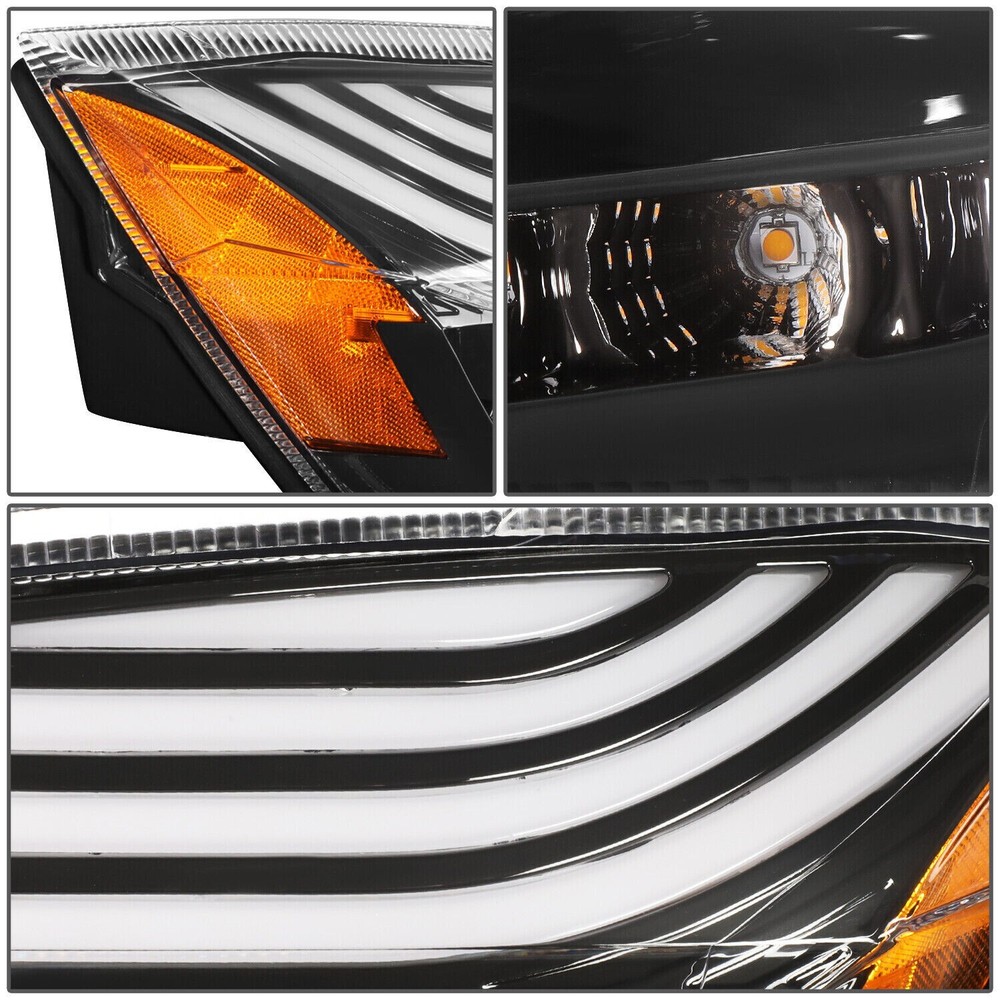 Freightliner Cascadia 2018+ Full LED Headlights DOT Approved Black Pair