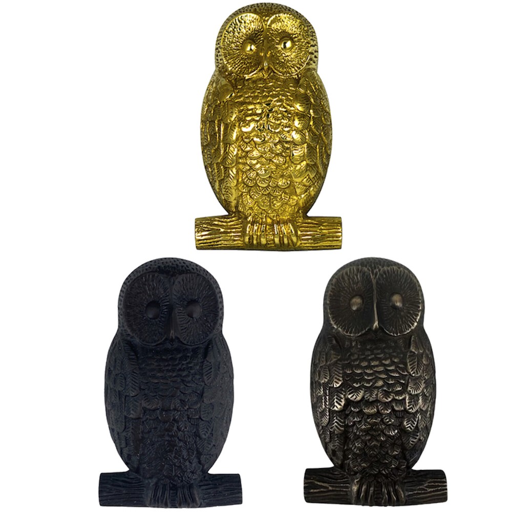 Barn Owl Door Knocker Solid Cast Brass - 3 Finish Choices