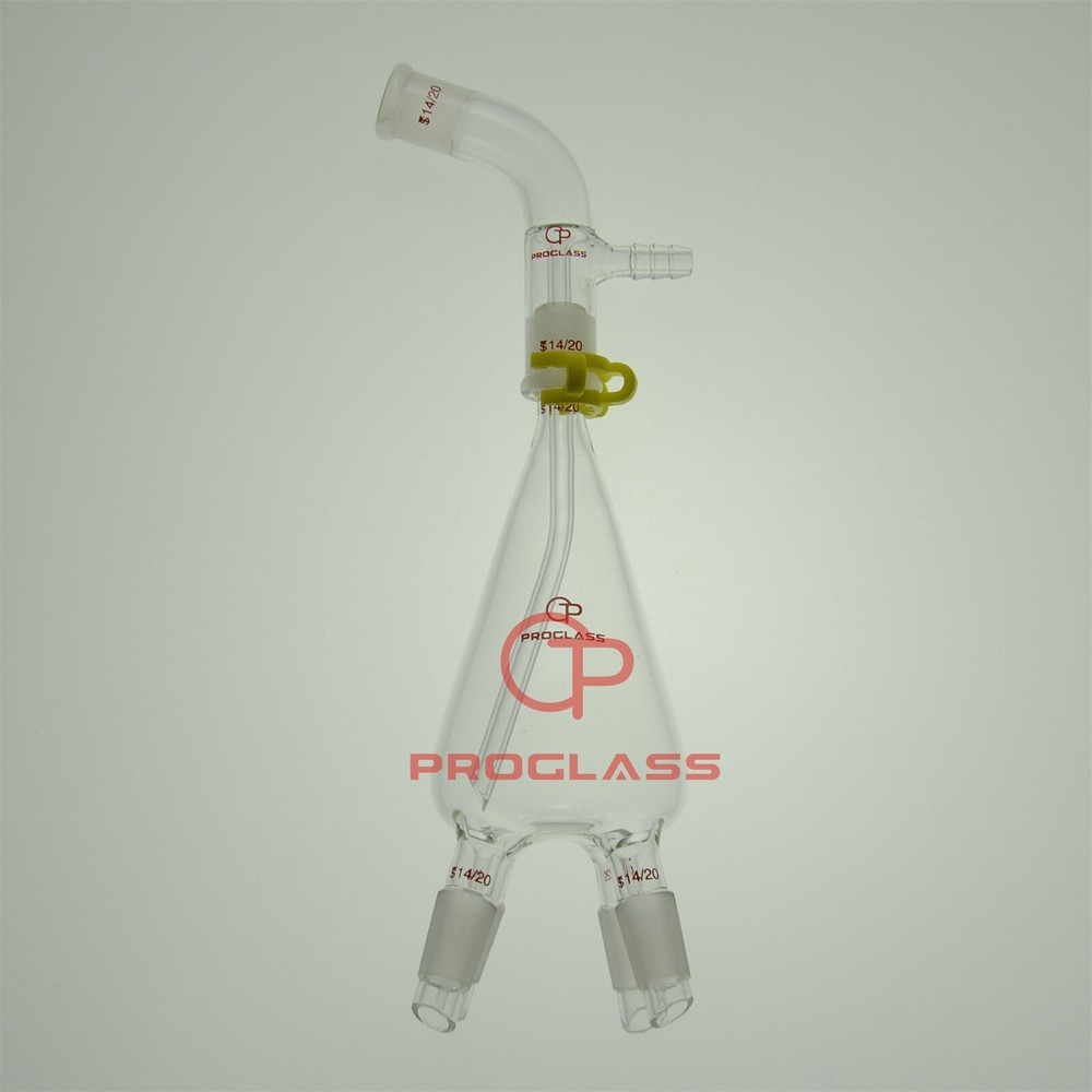 Laboratory Glass Cow Distillation Receiving Set 105° bent