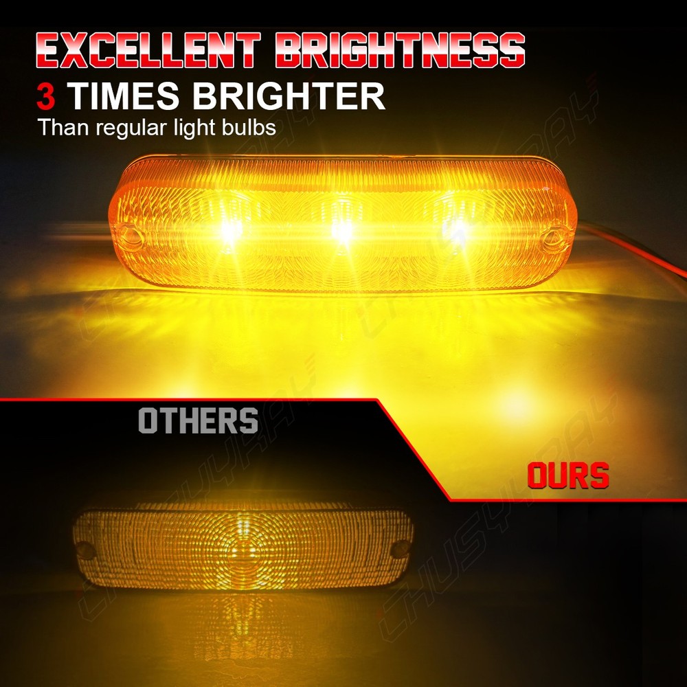 Cab Lights Headlight #AR60250 For Deere Tractor 4pcs LED Amber +White
