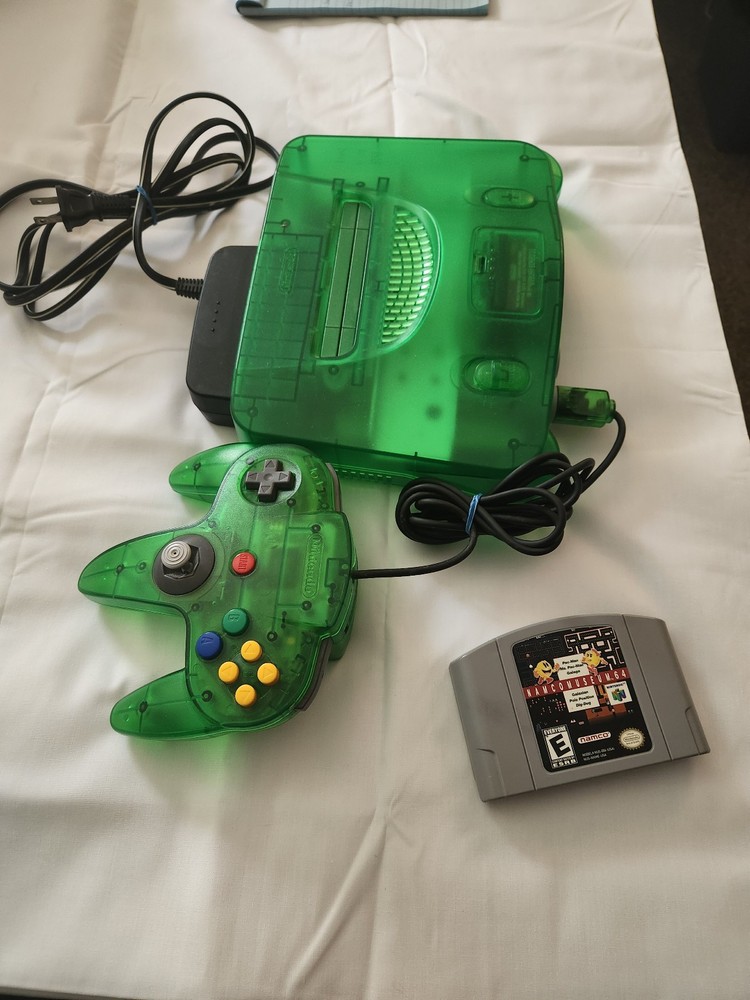 Nintendo 64 Game Console Jungle Green with one game