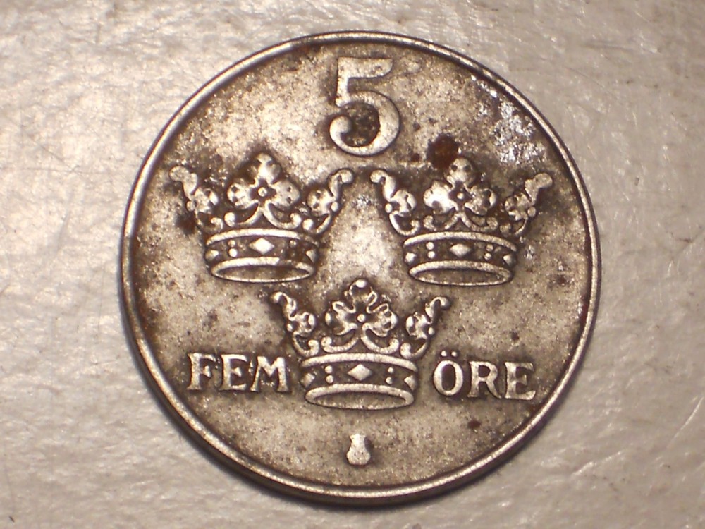 1949 Denmark 5 ORE (VF & Attractive)