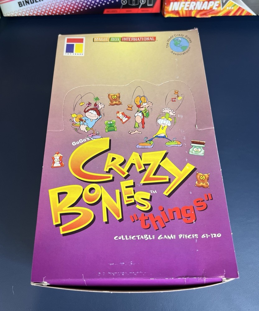 Crazy Bones Things Display Box – 36 Sealed Packs – Classic GoGo’s Crazy Bones