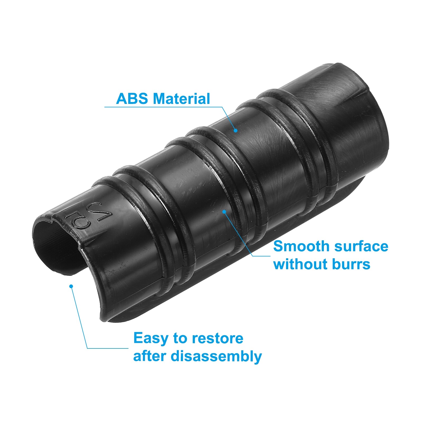 60Pcs 1" 25mm Greenhouse Clamps Clip Plastic Greenhouse Snap Tube Black