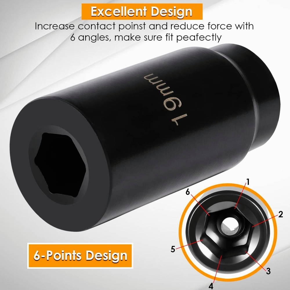 77080 19MM Harmonic Balancer Socket Crank Bolt Socket for Honda Engines