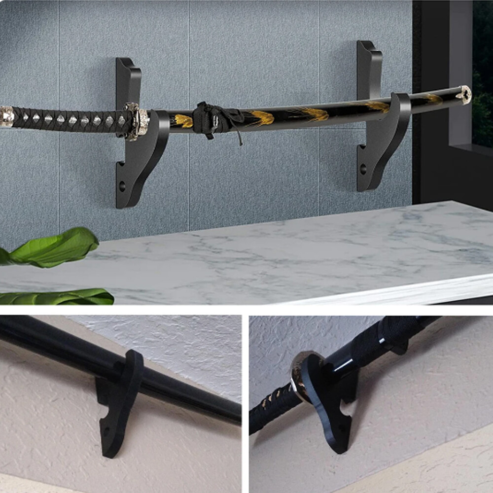 Wall Mount Wooden Sword Stand Holder Katana Tanto Wall Hook Hanger Display Rack