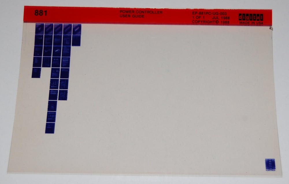 DEC 881 Power Controller User Guide, Microfiche