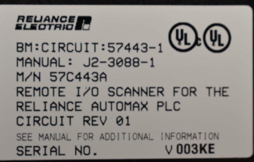Reliance Electric 57C443A A-B RIO Scanner Interface Module